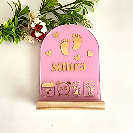 Kız Bebek Doğum Panosu (Pembe)