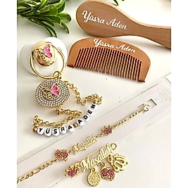 Kelebek Model Emzik Seti ve Tarak Fırça Seti