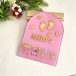 Kız Bebek Doğum Panosu (Pembe)