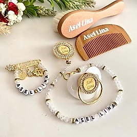 İsimli Emzik Seti ve Tarak Fırça Seti